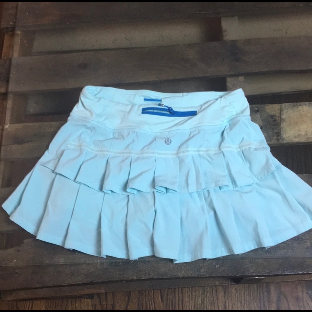 Blue Lulu lemon tennis shorts